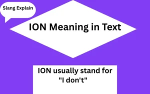ION Meaning in Text