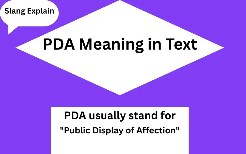 PDA Meaning in Text